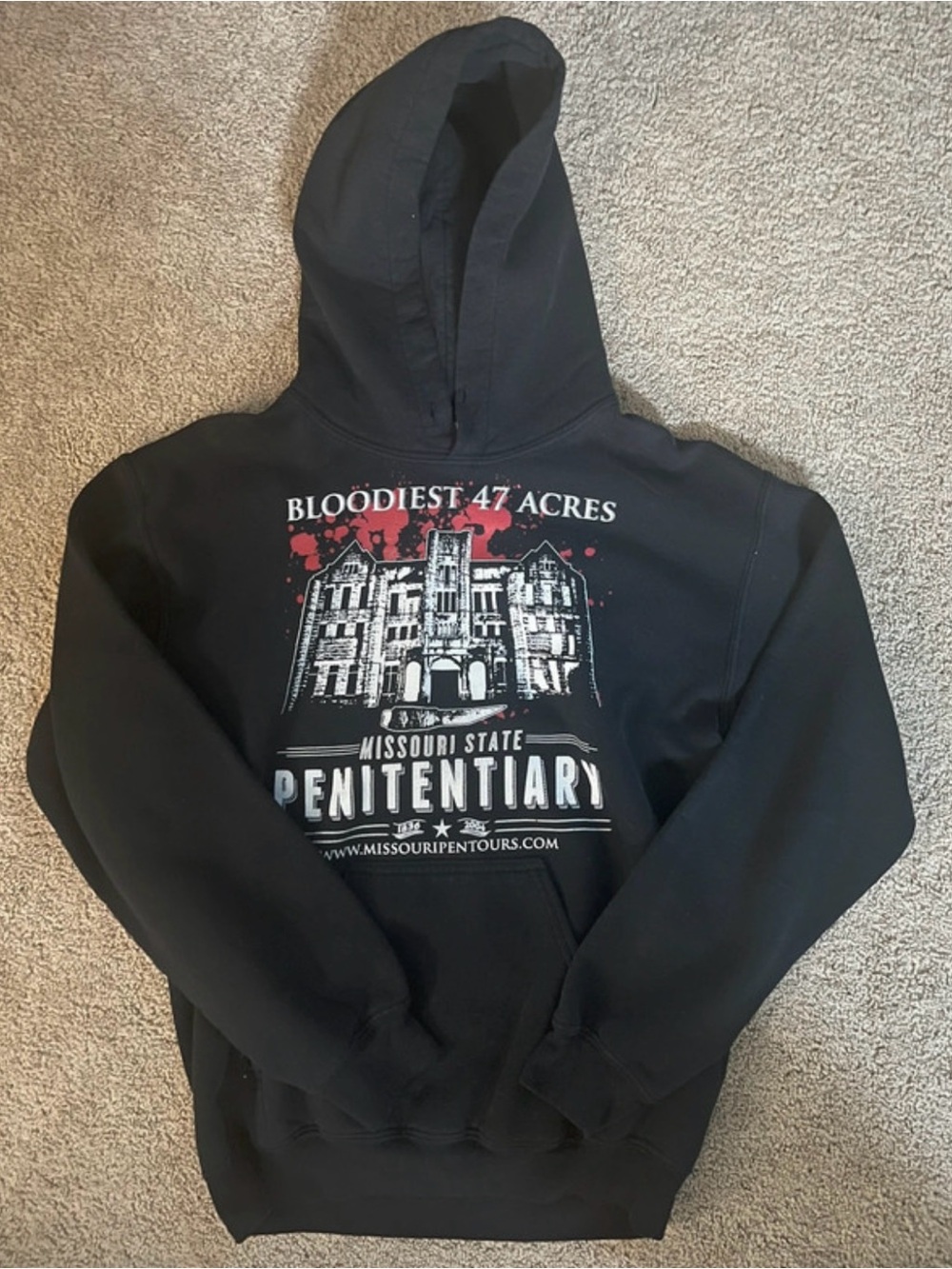 Missouri State Penitentiary Black Graphic Hoodie